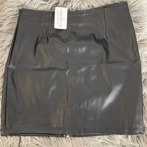 Black Leather Skirt